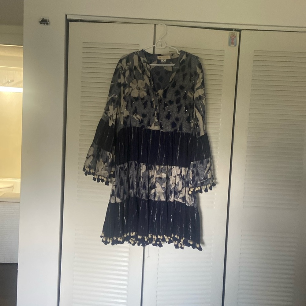 Beautiful dress!! Navy blue size  XL  blanco de Ibiza !!